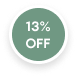 13% off badge